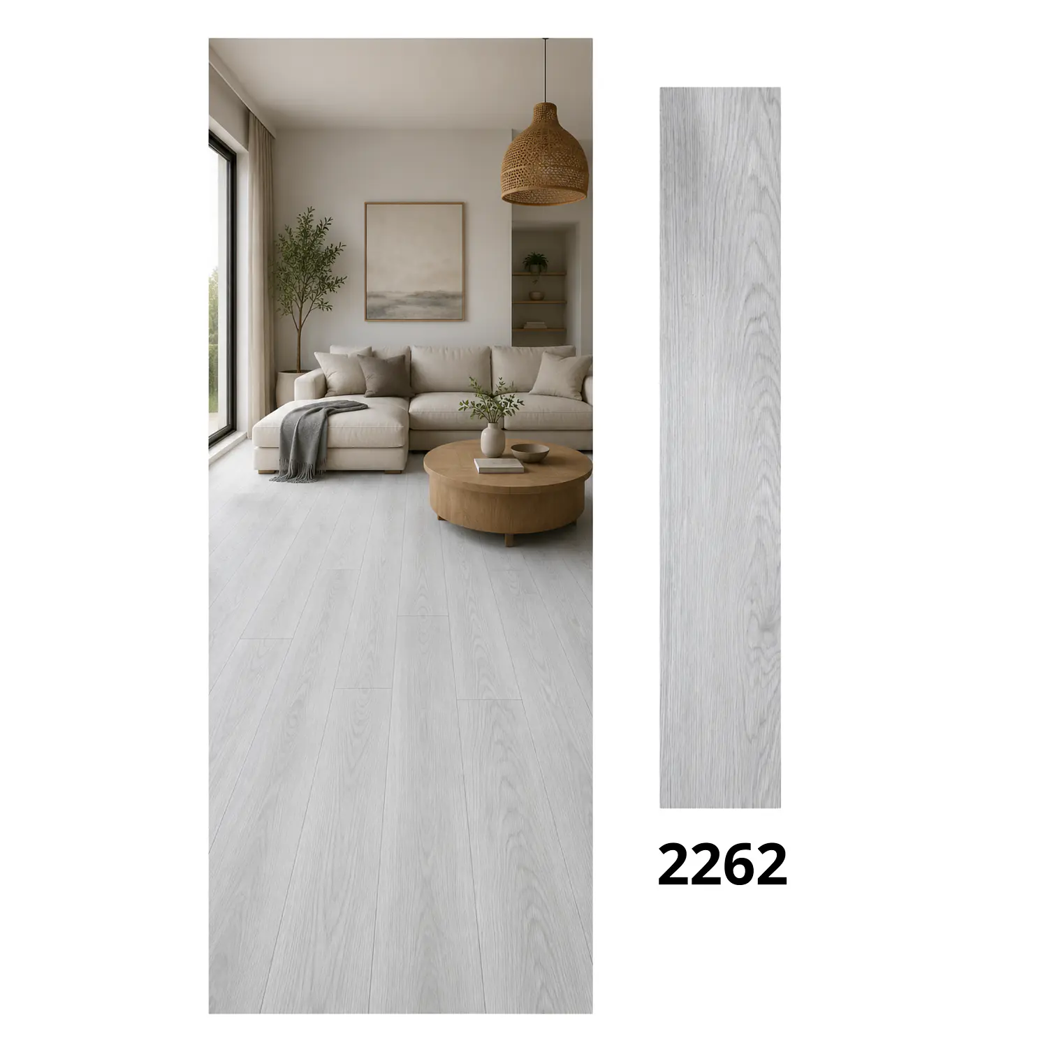 Piso Vinílico SPC 5 mm 19x122.4 cm 2.5 m2 1