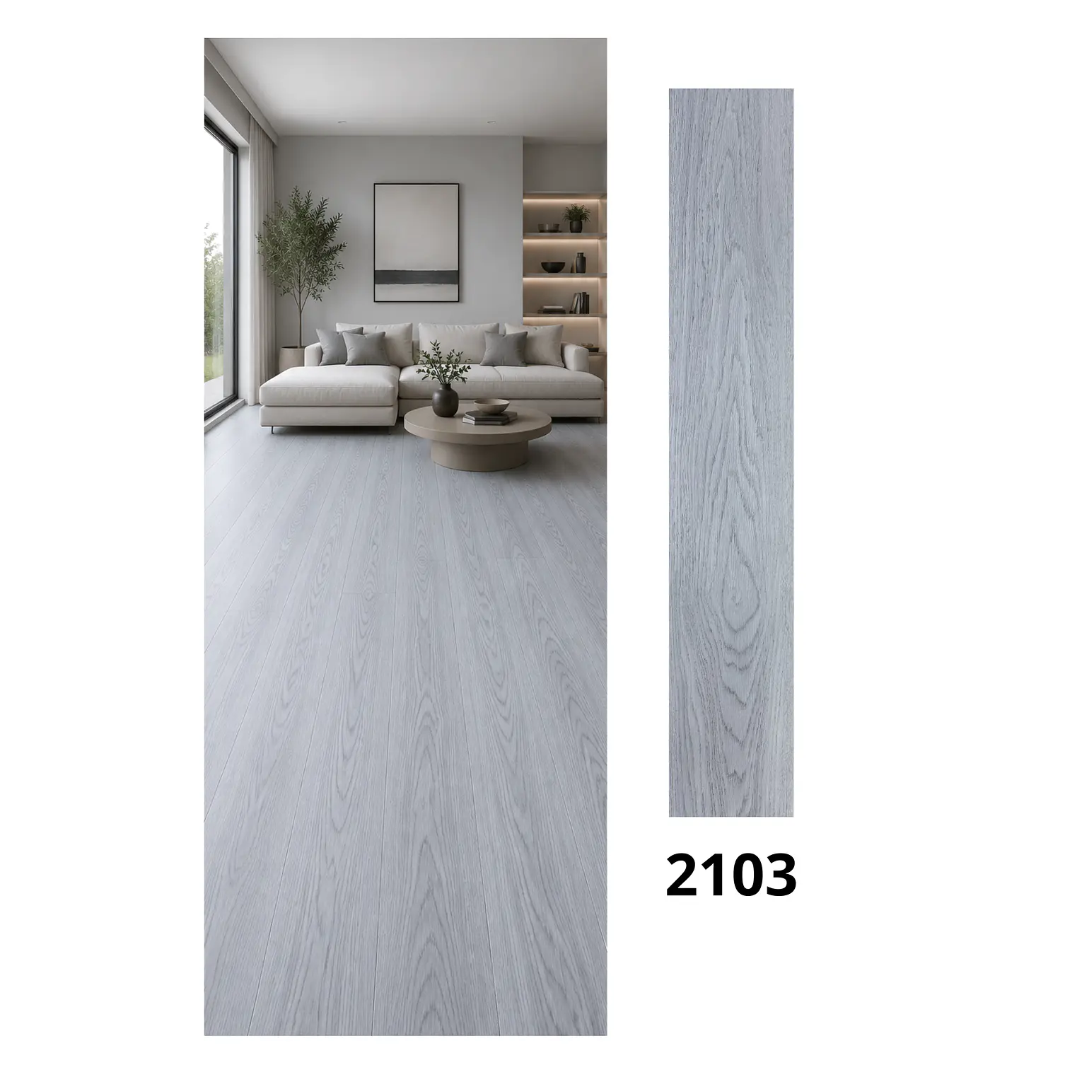 Piso Vinílico SPC 5 mm 19x122.4 cm 2.5 m2 1