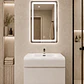 Vanitorio Flotante Completo Blanco 60 cm Con Espejo LED - Miniatura 1