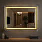 Espejo LED Rectangular Silver 80x60 cm - Miniatura 1