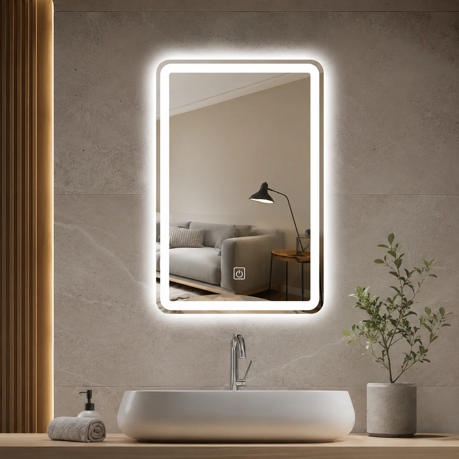 Espejo Led Sin Marco 50x70 cm 1