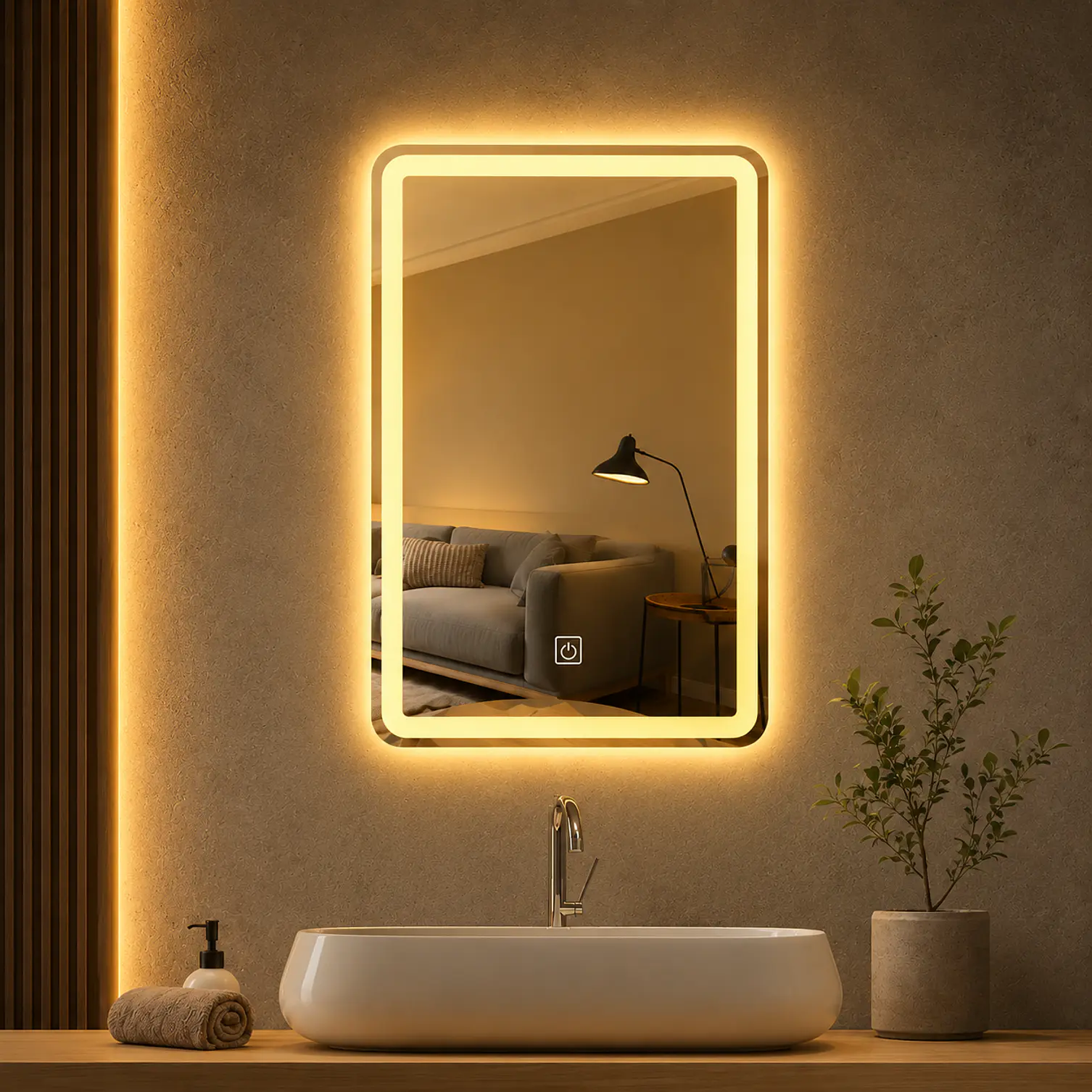 Espejo Led Sin Marco 50x70 cm 2