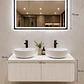 Vanitorio Flotante Completo Blanco 120 cm Con Espejo LED - Miniatura 2