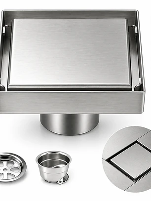 Rejilla de Desagüe para Ducha de Acero Inoxidable Premium