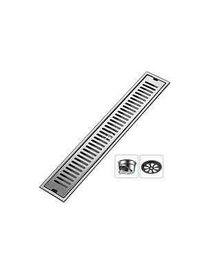 Rejilla de Desagüe Lineal para Ducha de Acero Inoxidable Premium 60cmx10cm