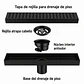 Rejilla de Desagüe Lineal para Ducha de Acero Inoxidable Negro Mate Premium 40cmx10cm - Miniatura 2