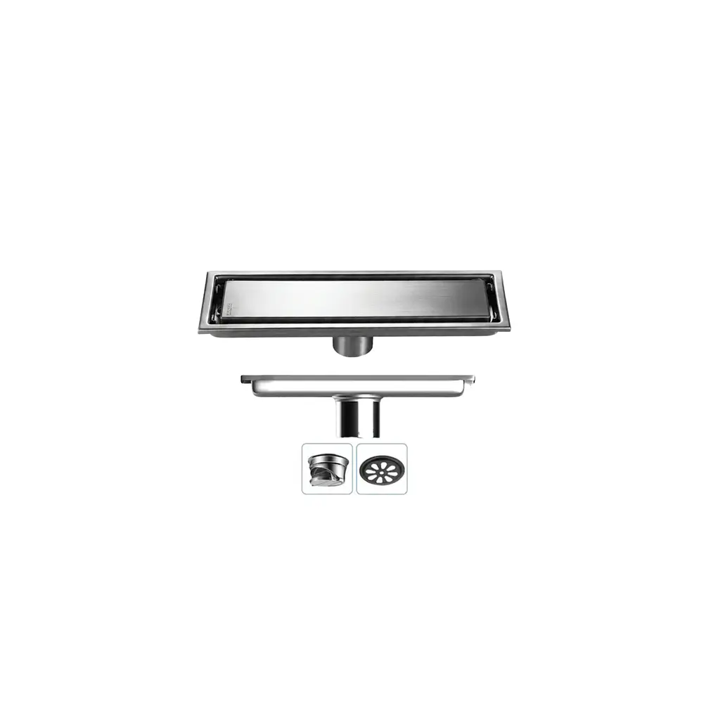 Rejilla de Desagüe para Ducha de Acero Inoxidable Premium 20cmx10cm 1
