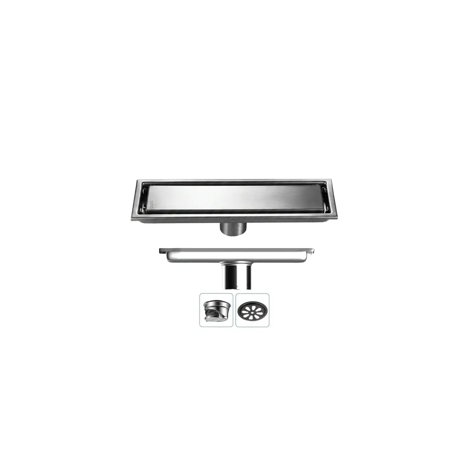 Rejilla de Desagüe para Ducha de Acero Inoxidable Premium 20cmx10cm 1
