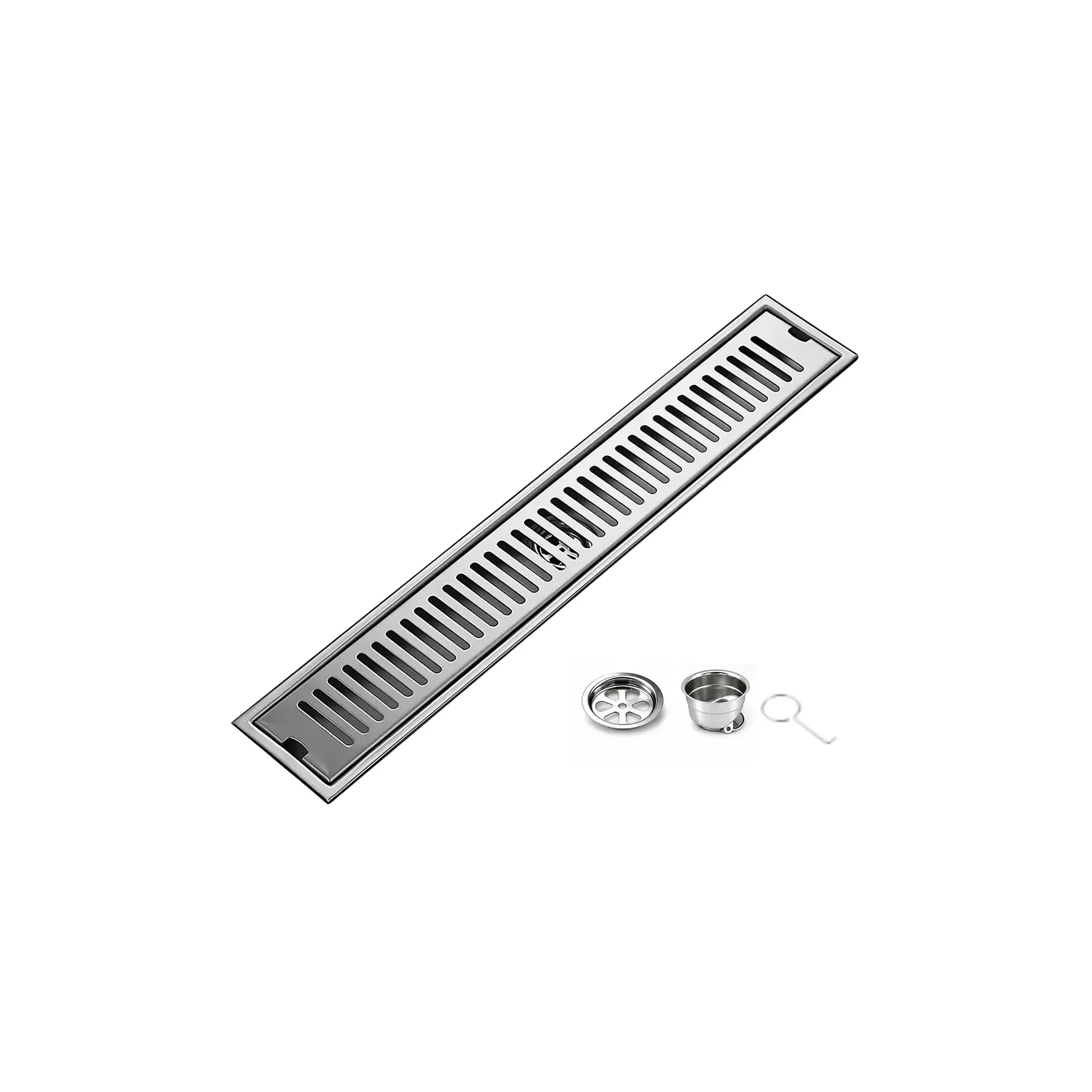Rejilla de Desagüe Lineal para Ducha de Acero Inoxidable Premium 60cmx10cm 1