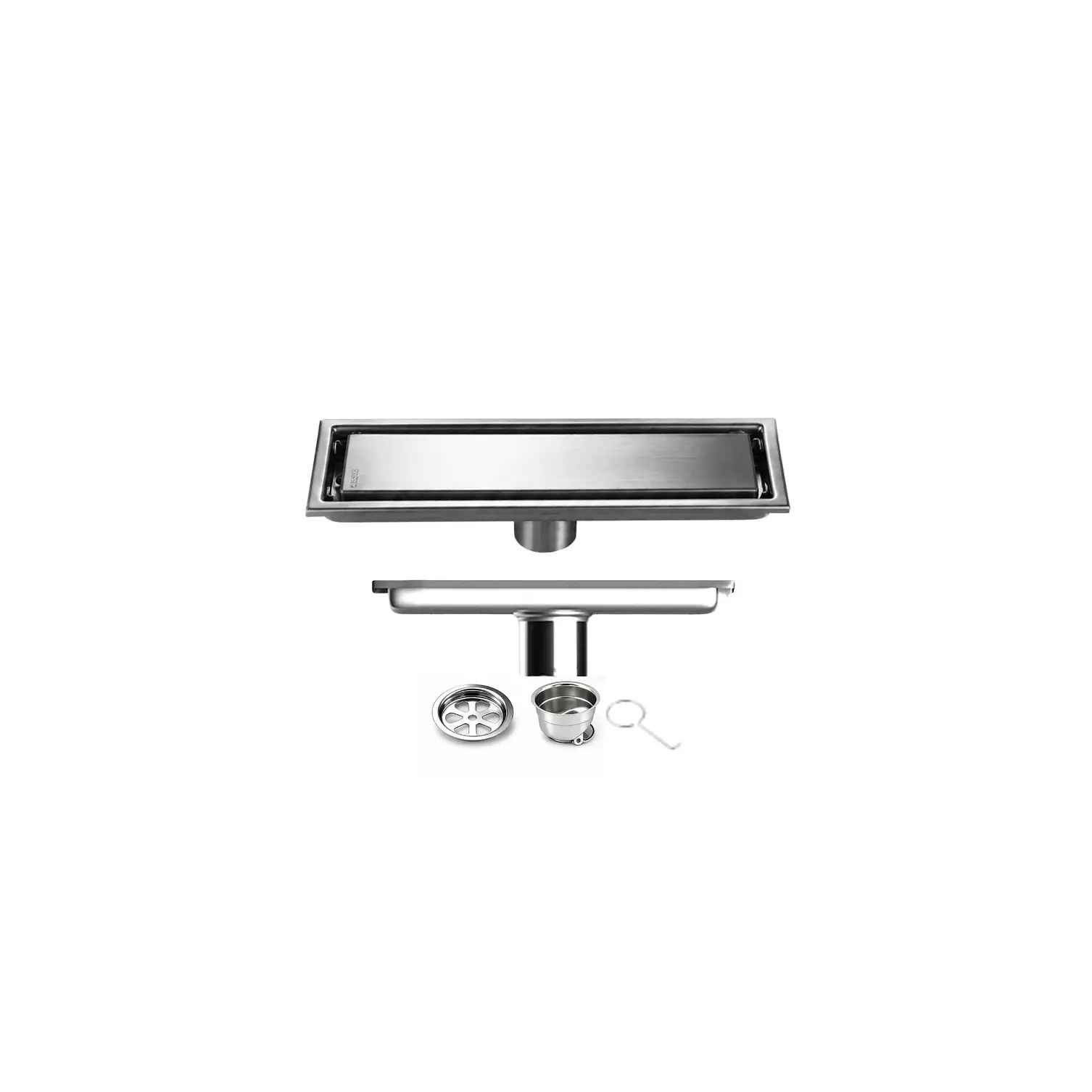 Rejilla de Desagüe para Ducha de Acero Inoxidable Premium 20cmx10cm 1