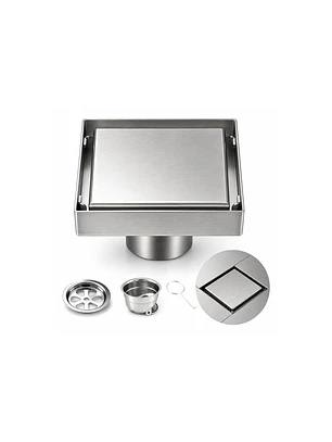 Rejilla de Desagüe para Ducha de Acero Inoxidable Premium 10cmx10cm