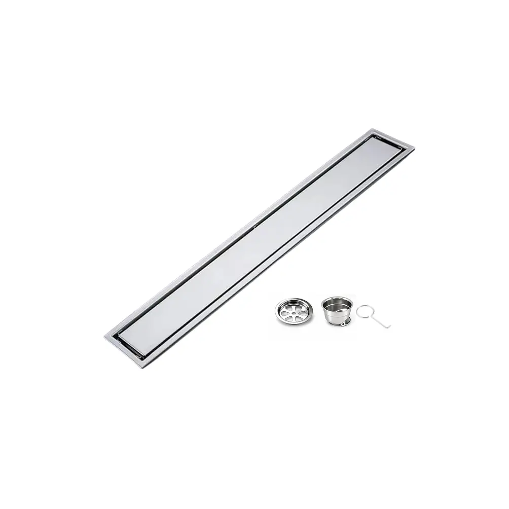 Rejilla de Desagüe para Ducha de Acero Inoxidable Premium 60cmx10cm 1