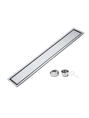 Rejilla de Desagüe para Ducha de Acero Inoxidable Premium 60cmx10cm