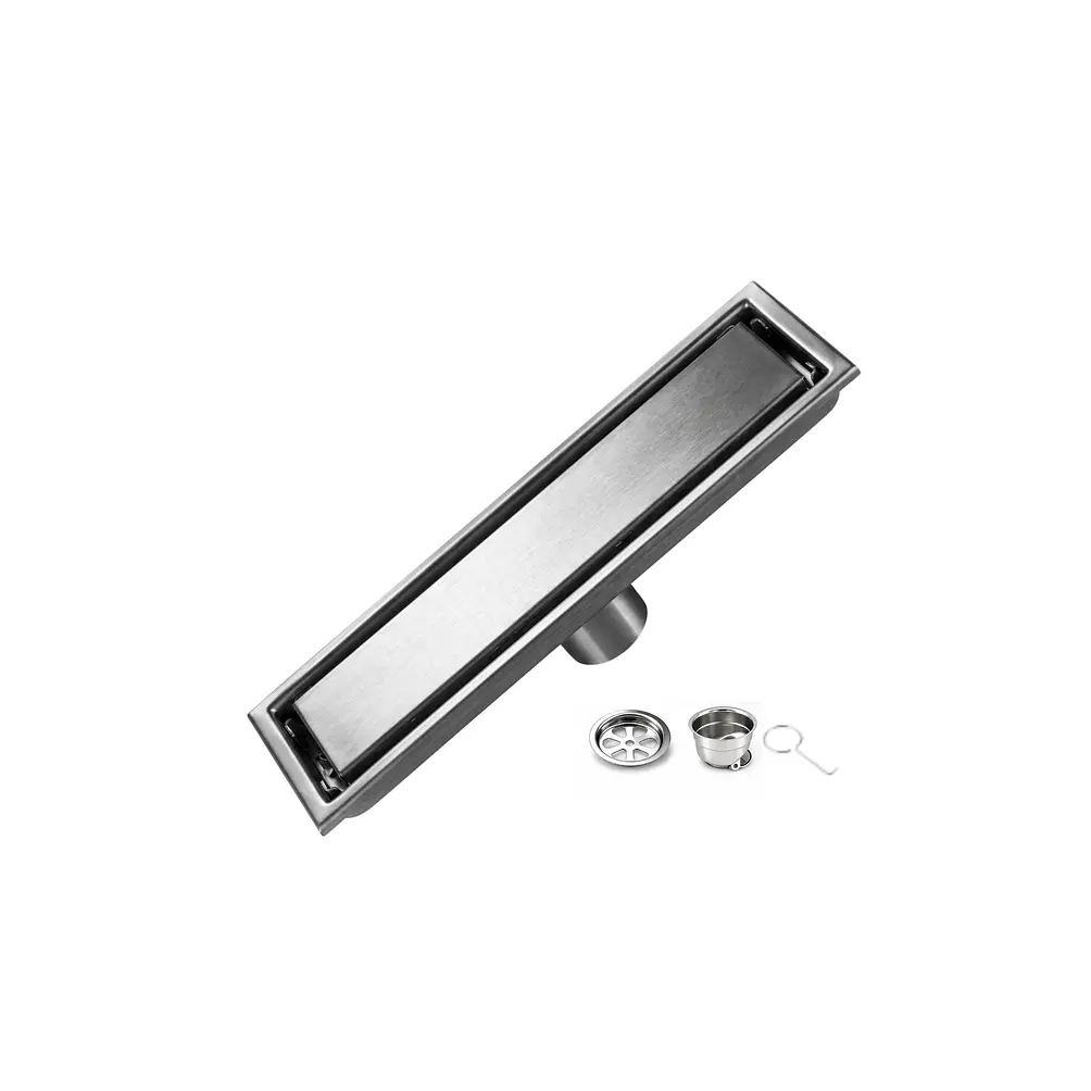 Rejilla de Desagüe para Ducha de Acero Inoxidable Premium 40cmx10cm 1