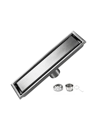 Rejilla de Desagüe para Ducha de Acero Inoxidable Premium 40cmx10cm