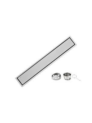 Rejilla de Desagüe para Ducha de Acero Inoxidable Premium 50cmx10cm