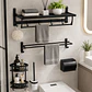 Set de Accesorios para Baño de Aluminio Negro Mate 5 Piezas - Miniatura 1