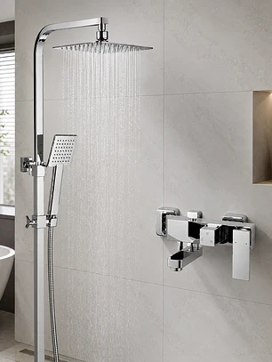 Set de Ducha con Monomando Cromado Premium 