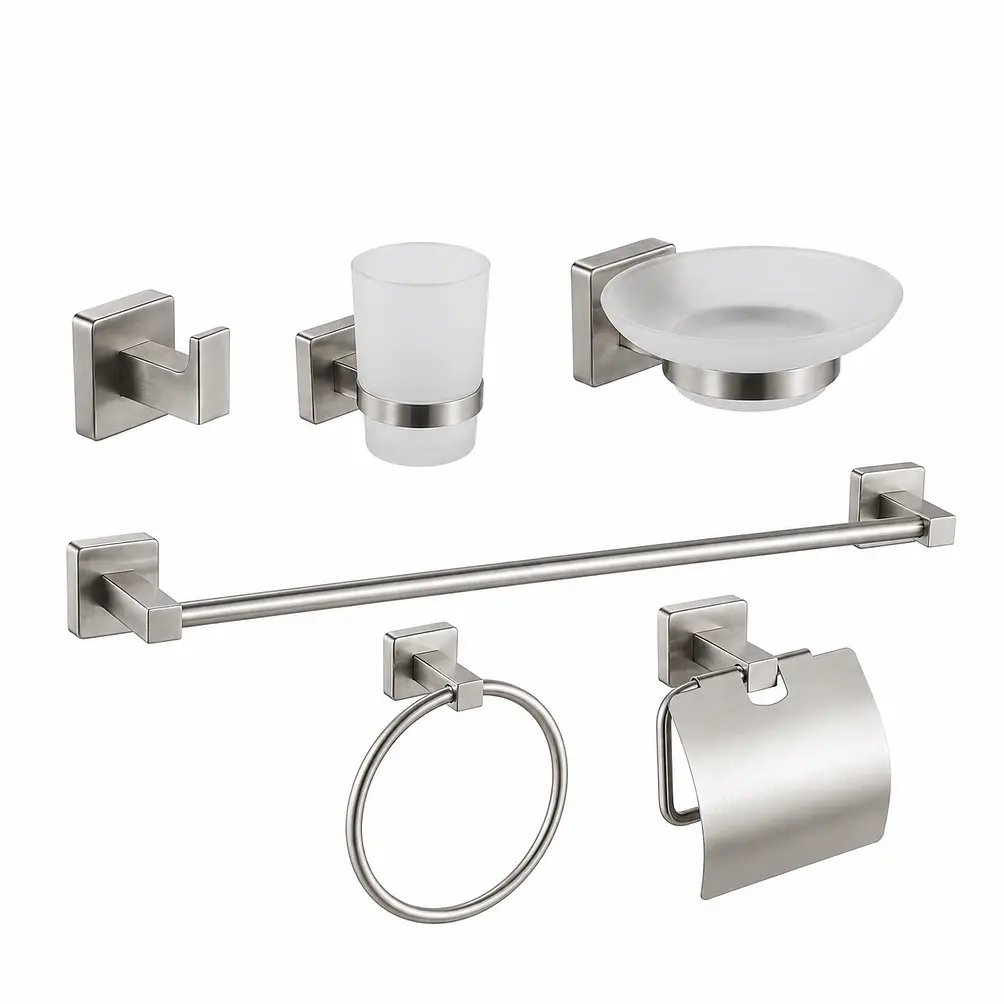 Set de Accesorios para Baño Acero Inoxidable 6 Piezas 2
