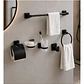Set de Accesorios para Baño Acero Inoxidable Negro Mate 6 Piezas - Miniatura 1