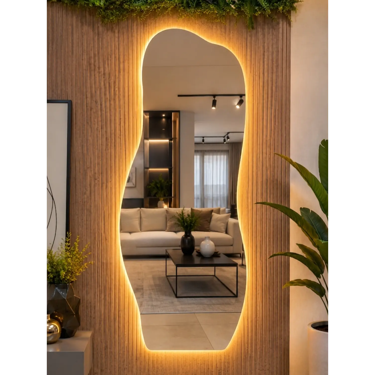 Espejo Led Irregular L10 Sin Marco 65x180 cm 1