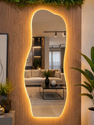 Espejo Led Irregular L10 Sin Marco 65x180 cm