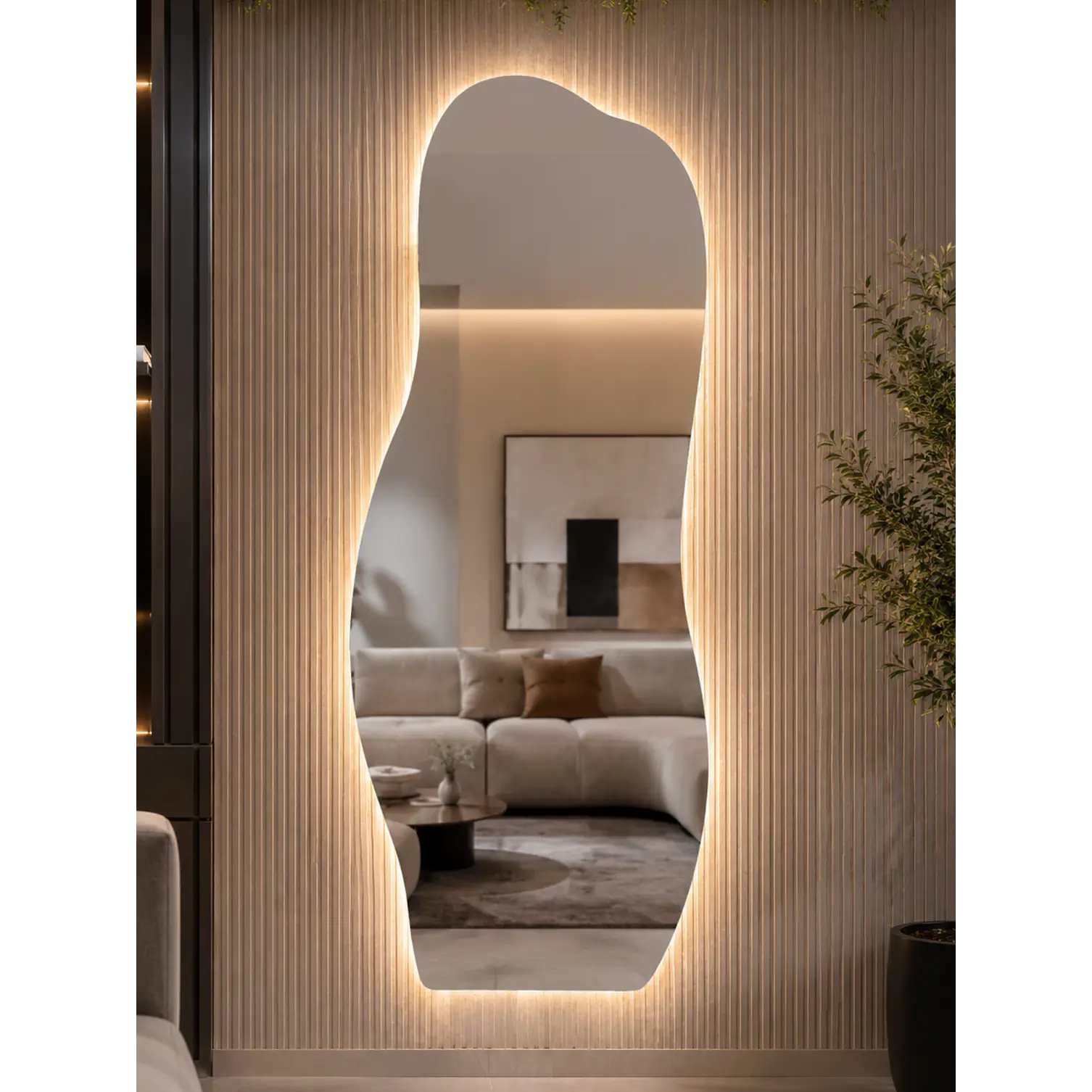 Espejo Led Irregular L10 Sin Marco 65x180 cm 3