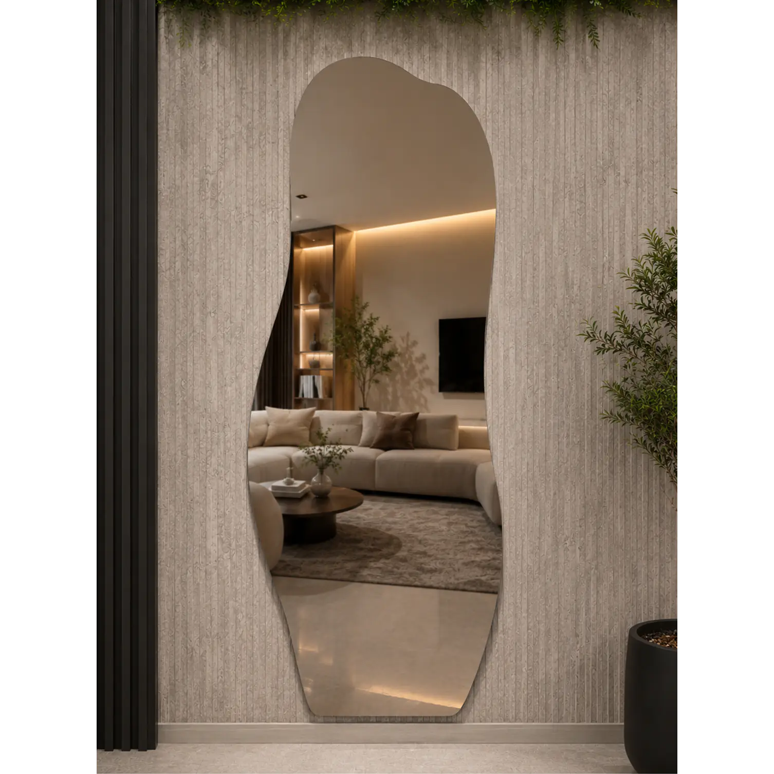 Espejo Led Irregular L10 Sin Marco 65x180 cm 4