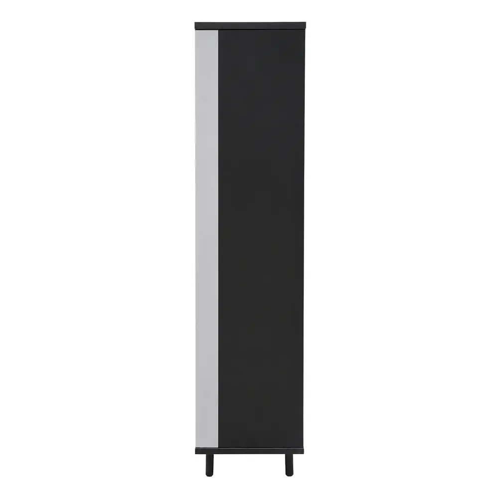 Mueble Zapatero Organizador 3 Niveles Blanco Con Gris Oscuro 118x60x24 cm 7