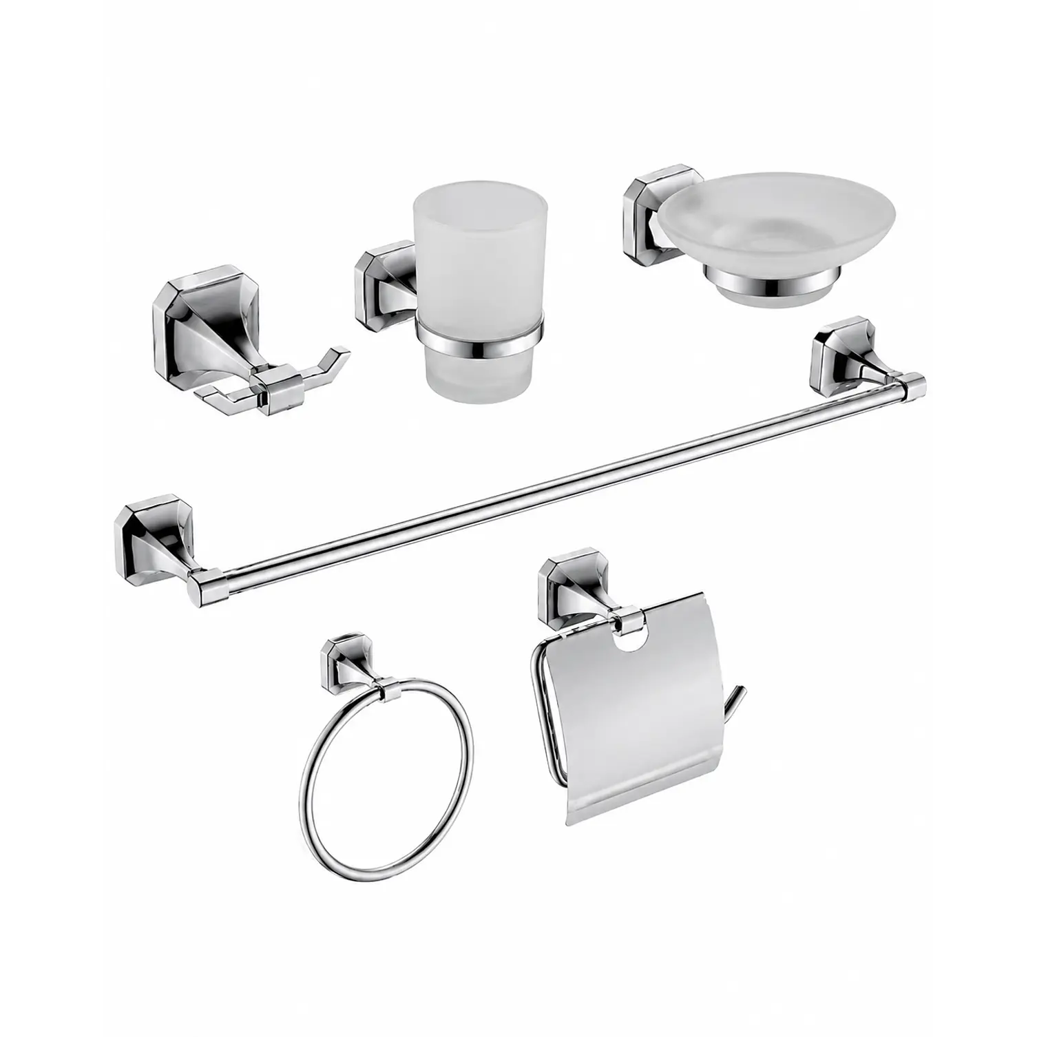 Set de Accesorios para Baño Acero Inoxidable 6 Piezas 2