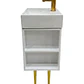 Vanitorio A Piso Blanco 50 cm Con Botiquin Y Espejo LED Con Reloj Digital - Miniatura 3