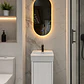 Vanitorio A Piso Completo Blanco 40 cm Con Espejo LED - Miniatura 1