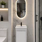 Vanitorio A Piso Completo Blanco 40 cm Con Espejo LED - Miniatura 3