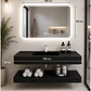 Vanitorio Flotante con Espejo LED | Lavamanos Integrado | Diseño Mármol Blanco - Miniatura 3