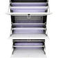 Mueble Zapatero Organizador 3 Niveles Blanco Con Gris Oscuro 118x60x24 cm - Miniatura 3