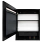  Vanitorio A Piso Negro 50 cm Con Botiquin Y Espejo LED Con Reloj Digital - Miniatura 4