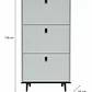 Mueble Zapatero Organizador 3 Niveles Blanco Con Gris Oscuro 118x60x24 cm - Miniatura 2