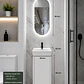 Vanitorio A Piso Completo Blanco 40 cm Con Espejo LED - Miniatura 2