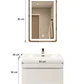 Vanitorio Flotante Completo Blanco 60 cm Con Espejo LED - Miniatura 2