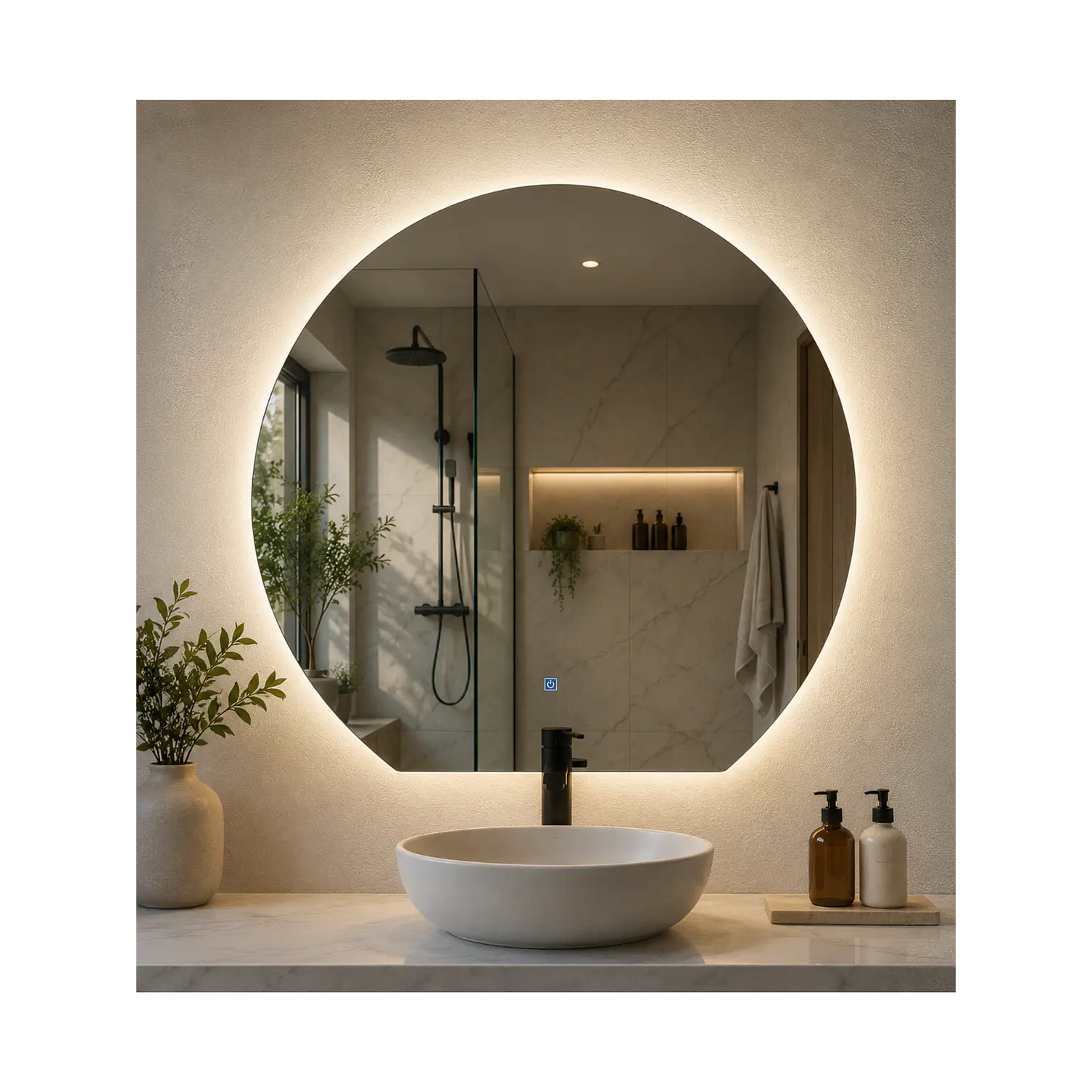 Espejo Led Menguante L12 Sin Marco 70x80 cm 3