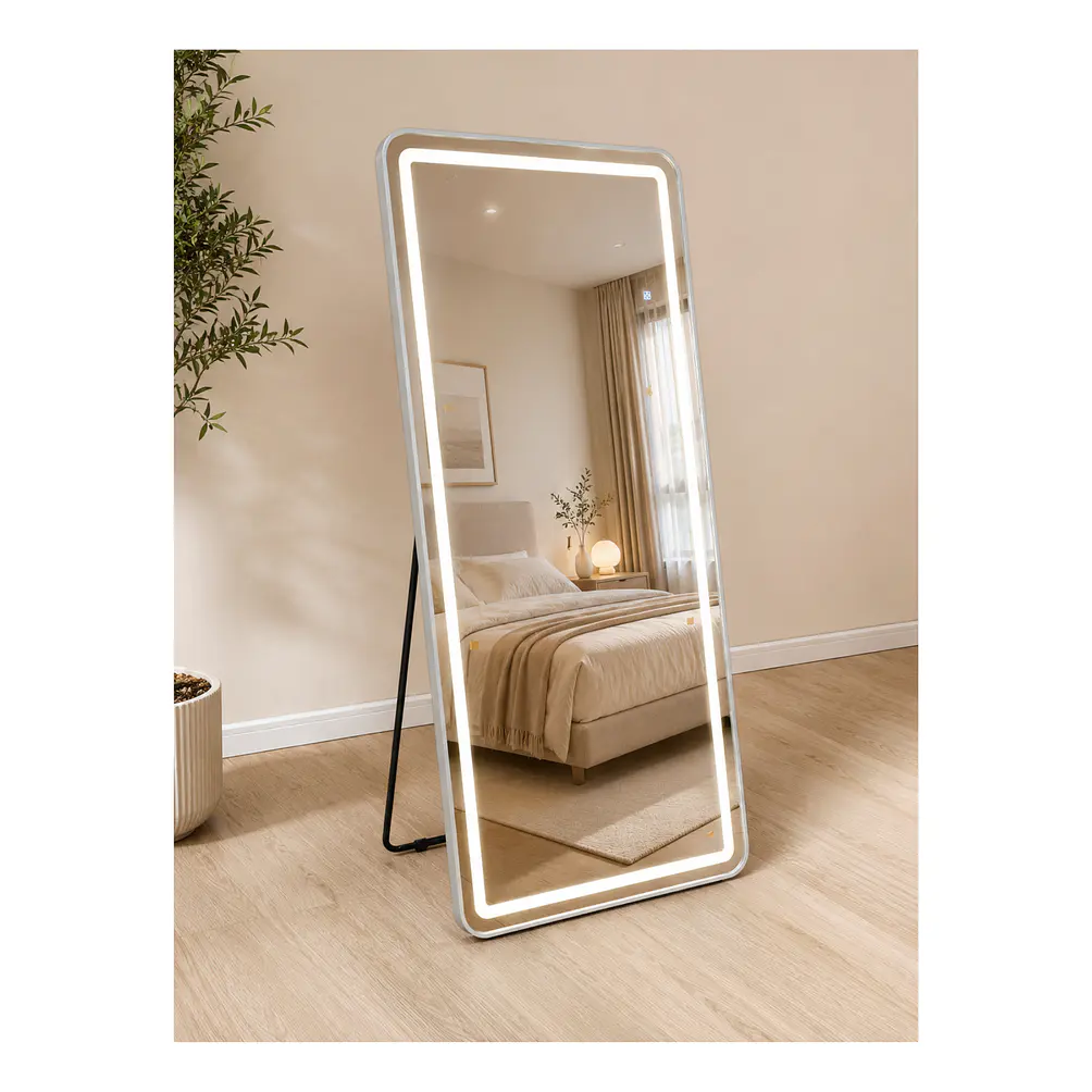 Espejo LED de Cuerpo Entero L08 Silver 70×150 cm con Opción de Pedestal 5