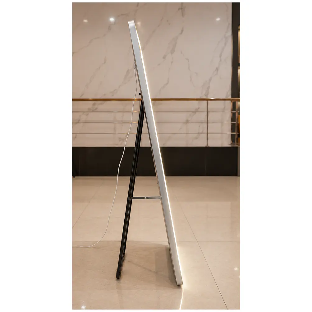 Espejo LED de Cuerpo Entero L08 Silver 70×150 cm con Opción de Pedestal 6