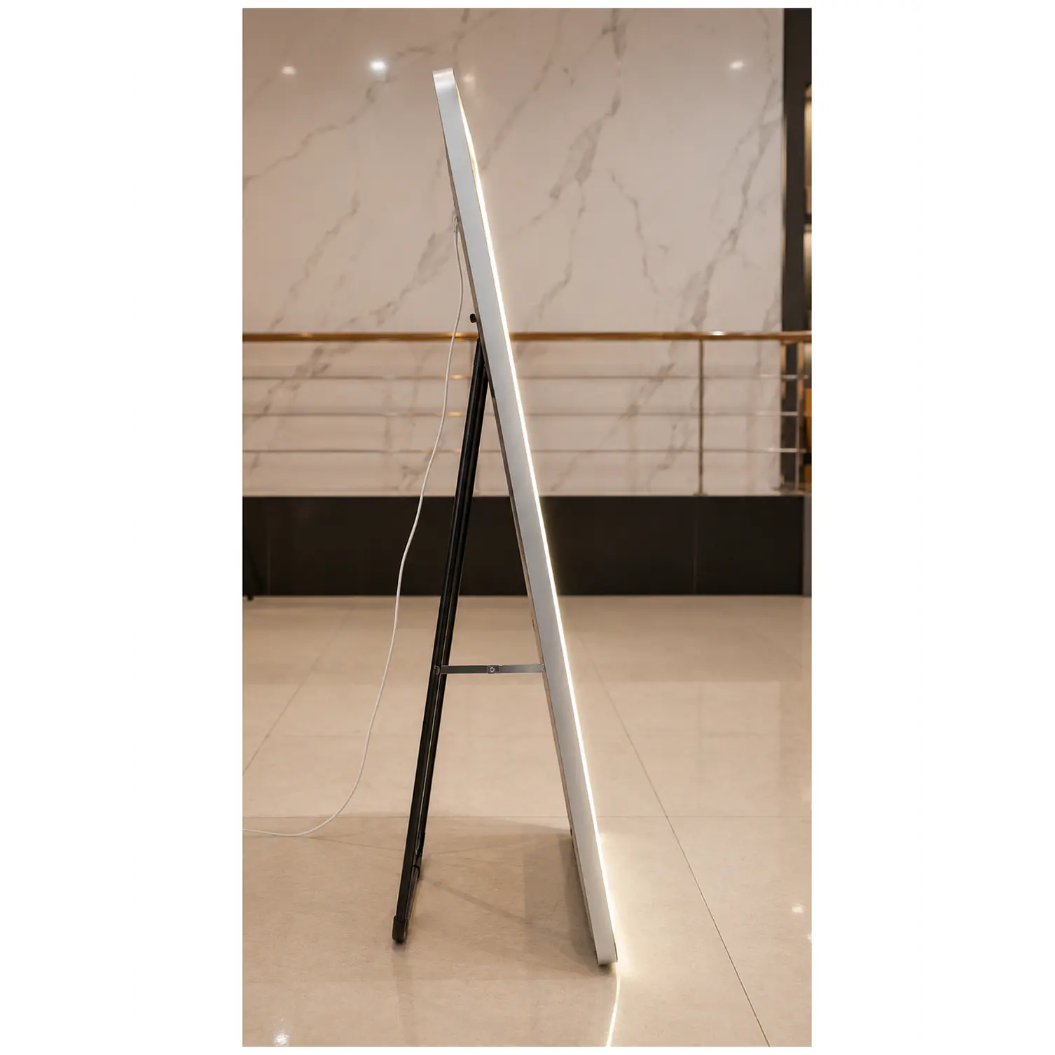 Espejo LED de Cuerpo Entero L08 Silver 70×150 cm con Opción de Pedestal 6