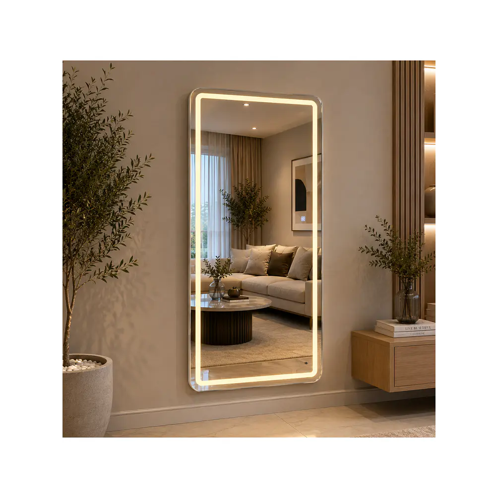 Espejo LED de Cuerpo Entero L08 Silver 70×150 cm con Opción de Pedestal 2
