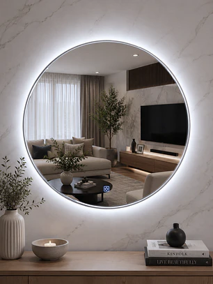 Espejo LED Redondo L02 Silver 70 cm 