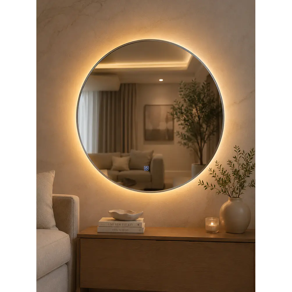 Espejo LED Redondo L02 Silver 70 cm  3