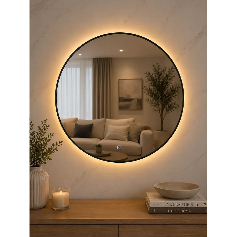  Espejo LED Redondo L02 Black 70 cm  3