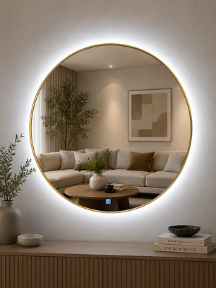 Espejo LED Redondo L02 Golden 70 cm 