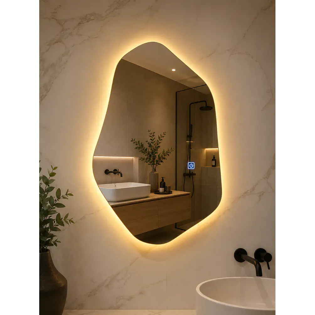 Espejo LED Irregular L14 Sin Marco 80x50 cm 1