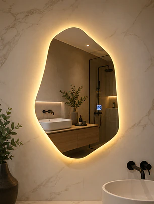Espejo LED Irregular L14 Sin Marco 80x50 cm